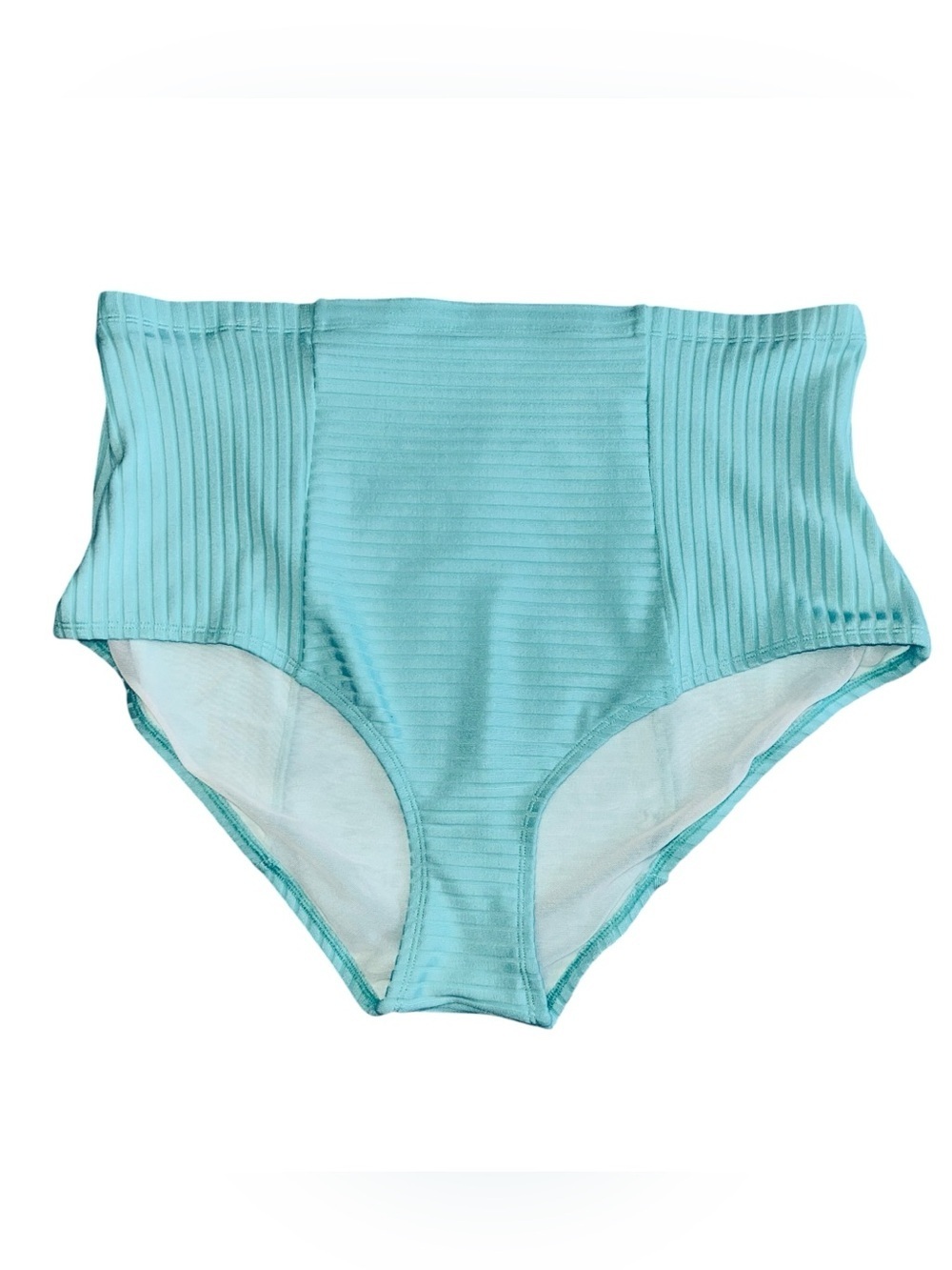torrid High-Waist Ribbed Bikini Bottom in Aqua